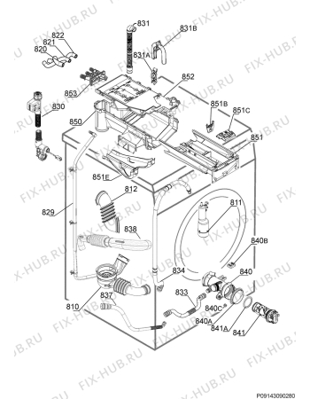 Взрыв-схема стиральной машины Aeg L79484VFL - Схема узла Hydraulic System 272